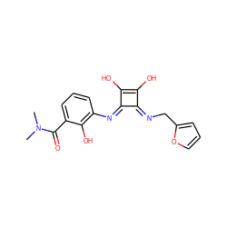 CN(C)C(=O)c1cccc(/N=c2\c(O)c(O)\c2=N/Cc2ccco2)c1O ZINC000036143781