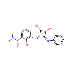 CN(C)C(=O)c1cccc(/N=c2\c(O)c(O)\c2=N/c2ccccc2)c1O ZINC000034033209