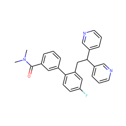 CN(C)C(=O)c1cccc(-c2ccc(F)cc2CC(c2cccnc2)c2cccnc2)c1 ZINC001772639465