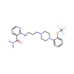 CN(C)C(=O)c1cccnc1NCCCN1CCN(c2ccccc2OC(F)(F)F)CC1 ZINC000013764526