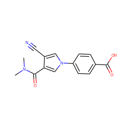 CN(C)C(=O)c1cn(-c2ccc(C(=O)O)cc2)cc1C#N ZINC000200822186