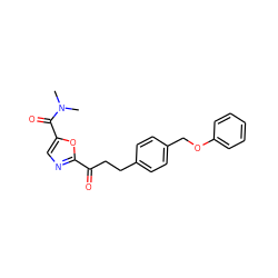 CN(C)C(=O)c1cnc(C(=O)CCc2ccc(COc3ccccc3)cc2)o1 ZINC000029136242