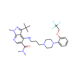 CN(C)C(=O)c1cnc2c(c(C(C)(C)C)nn2C)c1NCCCN1CCN(c2ccccc2OCC(F)(F)F)CC1 ZINC000026578701