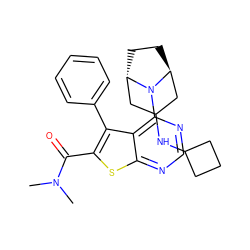 CN(C)C(=O)c1sc2ncnc(N3[C@H]4CC[C@H]3CC(NC3CCC3)C4)c2c1-c1ccccc1 ZINC000146478789