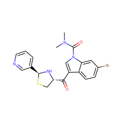 CN(C)C(=O)n1cc(C(=O)[C@@H]2CS[C@@H](c3cccnc3)N2)c2ccc(Br)cc21 ZINC000013737540