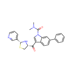 CN(C)C(=O)n1cc(C(=O)[C@@H]2CS[C@H](c3cccnc3)N2)c2ccc(-c3ccccc3)cc21 ZINC000036331968