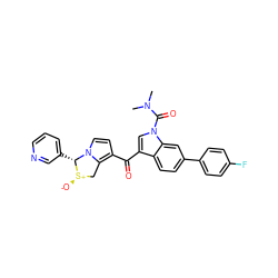 CN(C)C(=O)n1cc(C(=O)c2ccn3c2C[S@@+]([O-])[C@@H]3c2cccnc2)c2ccc(-c3ccc(F)cc3)cc21 ZINC000026737727