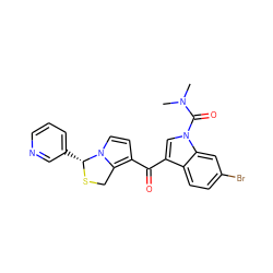 CN(C)C(=O)n1cc(C(=O)c2ccn3c2CS[C@@H]3c2cccnc2)c2ccc(Br)cc21 ZINC000026736367