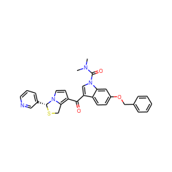 CN(C)C(=O)n1cc(C(=O)c2ccn3c2CS[C@@H]3c2cccnc2)c2ccc(OCc3ccccc3)cc21 ZINC000026735921