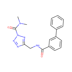 CN(C)C(=O)n1nnc(CNC(=O)c2cccc(-c3ccccc3)c2)n1 ZINC000040422931