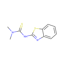 CN(C)C(=S)Nc1nc2ccccc2s1 ZINC000013518765