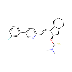 CN(C)C(=S)O[C@@H]1C[C@@H]2CCCC[C@@H]2[C@H]1/C=C/c1ccc(-c2cccc(F)c2)cn1 ZINC000103247416