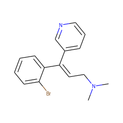 CN(C)C/C=C(\c1cccnc1)c1ccccc1Br ZINC000029318893