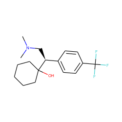 CN(C)C[C@@H](c1ccc(C(F)(F)F)cc1)C1(O)CCCCC1 ZINC000026742087