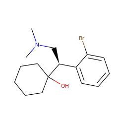 CN(C)C[C@@H](c1ccccc1Br)C1(O)CCCCC1 ZINC000026730546