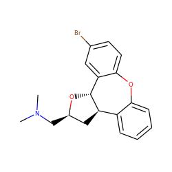 CN(C)C[C@@H]1C[C@@H]2c3ccccc3Oc3ccc(Br)cc3[C@H]2O1 ZINC000013611465