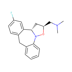 CN(C)C[C@@H]1C[C@H]2c3cc(F)ccc3Cc3ccccc3N2O1 ZINC000013437133