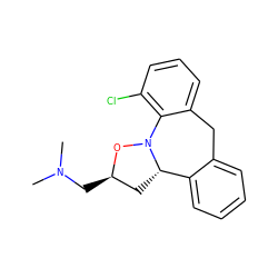 CN(C)C[C@@H]1C[C@H]2c3ccccc3Cc3cccc(Cl)c3N2O1 ZINC000013437101