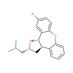 CN(C)C[C@H]1C[C@@H]2c3ccccc3Oc3ccc(Br)cc3[C@H]2O1 ZINC000013611467