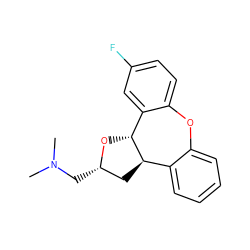 CN(C)C[C@H]1C[C@@H]2c3ccccc3Oc3ccc(F)cc3[C@H]2O1 ZINC000013611461