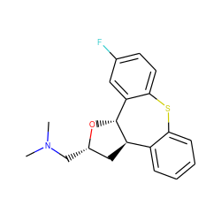 CN(C)C[C@H]1C[C@@H]2c3ccccc3Sc3ccc(F)cc3[C@H]2O1 ZINC000013611470