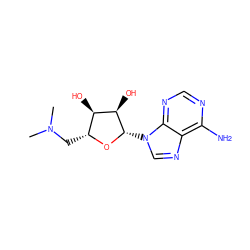 CN(C)C[C@H]1O[C@@H](n2cnc3c(N)ncnc32)[C@H](O)[C@@H]1O ZINC000040914070