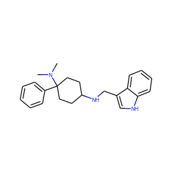 CN(C)C1(c2ccccc2)CCC(NCc2c[nH]c3ccccc23)CC1 ZINC000034029756