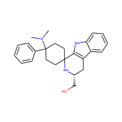 CN(C)C1(c2ccccc2)CCC2(CC1)N[C@@H](CO)Cc1c2[nH]c2ccccc12 ZINC000114383691