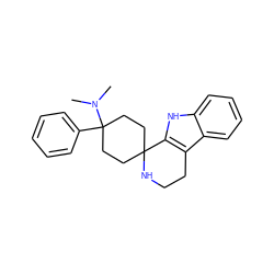 CN(C)C1(c2ccccc2)CCC2(CC1)NCCc1c2[nH]c2ccccc12 ZINC000114002552