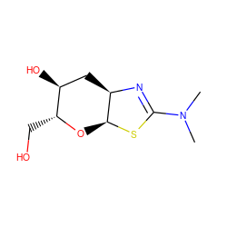 CN(C)C1=N[C@@H]2C[C@H](O)[C@@H](CO)O[C@@H]2S1 ZINC000200865110