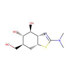 CN(C)C1=N[C@H]2[C@H](O)[C@@H](O)[C@H](CO)C[C@H]2S1 ZINC000144783481