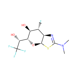 CN(C)C1=N[C@H]2[C@H](O[C@H]([C@@H](O)C(F)(F)F)[C@@H](O)[C@@H]2F)S1 ZINC000149040015