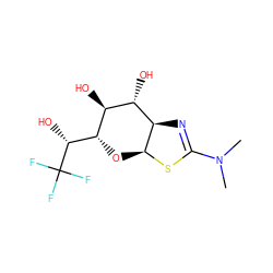 CN(C)C1=N[C@H]2[C@H](O[C@H]([C@@H](O)C(F)(F)F)[C@@H](O)[C@@H]2O)S1 ZINC000167333147