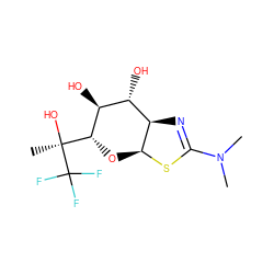 CN(C)C1=N[C@H]2[C@H](O[C@H]([C@](C)(O)C(F)(F)F)[C@@H](O)[C@@H]2O)S1 ZINC000140629041