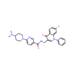 CN(C)C1CCN(c2ccc(C(=O)NCc3cn(-c4ccccc4)c4cc(Cl)ccc4c3=O)cn2)CC1 ZINC000096170167