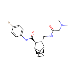 CN(C)CC(=O)NC[C@H]1[C@H](C(=O)Nc2ccc(Br)cc2)[C@@H]2C=C[C@H]1C21CC1 ZINC000168465836