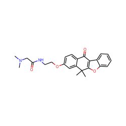 CN(C)CC(=O)NCCOc1ccc2c(c1)C(C)(C)c1oc3ccccc3c1C2=O ZINC000114802007