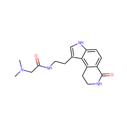 CN(C)CC(=O)NCCc1c[nH]c2ccc3c(c12)CCNC3=O ZINC000043062173