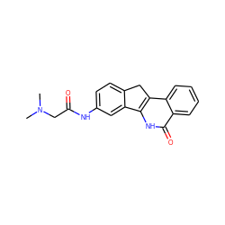 CN(C)CC(=O)Nc1ccc2c(c1)-c1[nH]c(=O)c3ccccc3c1C2 ZINC000013652900