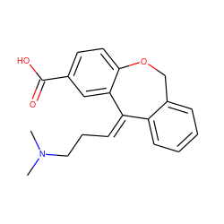 CN(C)CC/C=C1/c2ccccc2COc2ccc(C(=O)O)cc21 ZINC000013455775