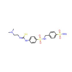 CN(C)CC/N=C(\S)Nc1ccc(S(=O)(=O)NCc2ccc(S(N)(=O)=O)cc2)cc1 ZINC000028523143