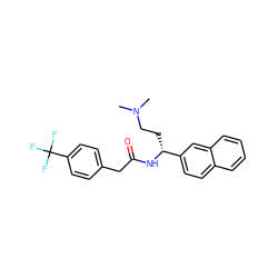 CN(C)CC[C@@H](NC(=O)Cc1ccc(C(F)(F)F)cc1)c1ccc2ccccc2c1 ZINC000028654022