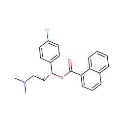 CN(C)CC[C@@H](OC(=O)c1cccc2ccccc12)c1ccc(Cl)cc1 ZINC000013684968