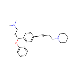 CN(C)CC[C@@H](Oc1ccccc1)c1ccc(C#CCCN2CCCCC2)cc1 ZINC000028892852