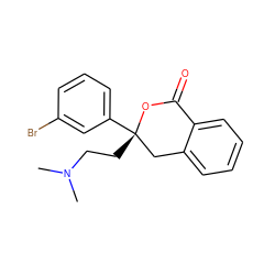 CN(C)CC[C@]1(c2cccc(Br)c2)Cc2ccccc2C(=O)O1 ZINC000053229998