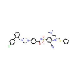 CN(C)CC[C@H](CSc1ccccc1)Nc1ccc(S(=O)(=O)NC(=O)c2ccc(N3CCN(Cc4ccccc4-c4ccc(Cl)cc4)CC3)cc2)cc1C#N ZINC000096302139