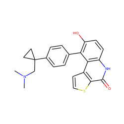 CN(C)CC1(c2ccc(-c3c(O)ccc4[nH]c(=O)c5sccc5c34)cc2)CC1 ZINC000165215638