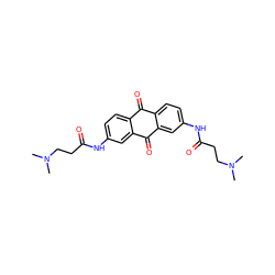 CN(C)CCC(=O)Nc1ccc2c(c1)C(=O)c1cc(NC(=O)CCN(C)C)ccc1C2=O ZINC000004393912