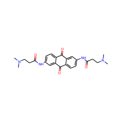 CN(C)CCC(=O)Nc1ccc2c(c1)C(=O)c1ccc(NC(=O)CCN(C)C)cc1C2=O ZINC000013556223