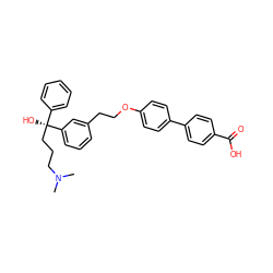 CN(C)CCC[C@@](O)(c1ccccc1)c1cccc(CCOc2ccc(-c3ccc(C(=O)O)cc3)cc2)c1 ZINC000064503802